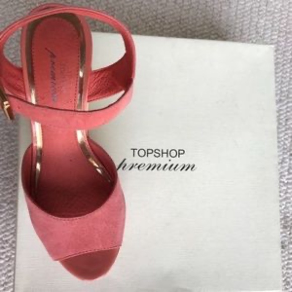 Topshop color block platform wood wedge sandal - Picture 5 of 5
